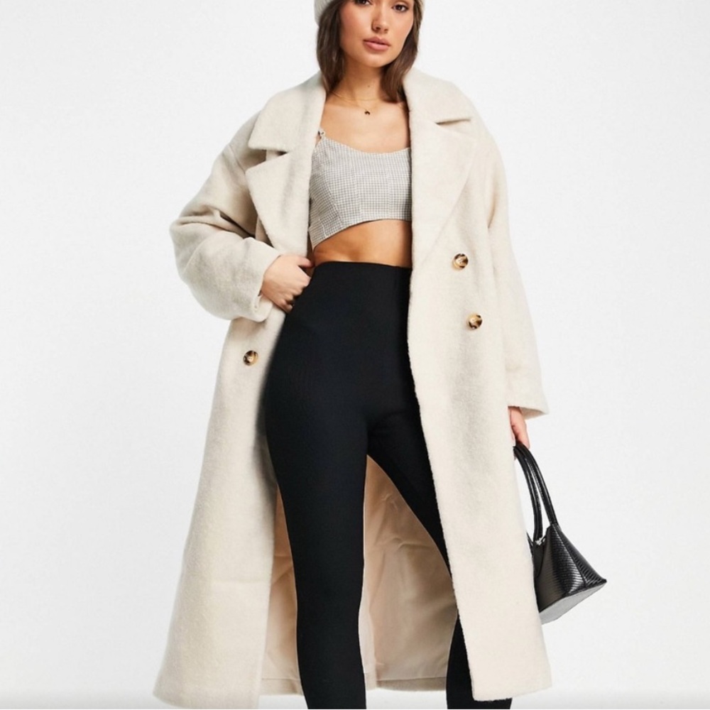 ASOS Cream Pea Coat 12